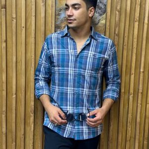 پیراهن عمده مردانه سیلورن آستین بلند نخ پنبه twenty men