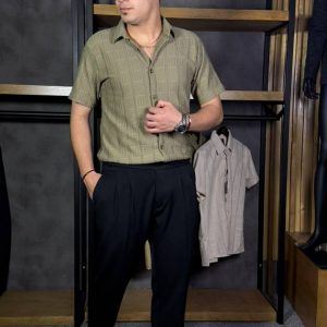 پیراهن مراکشی آستین کوتاه طرح دار