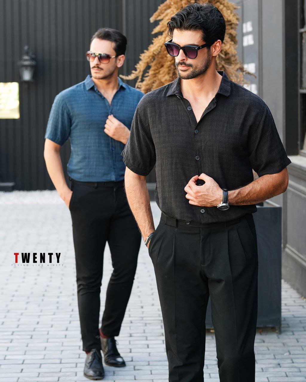 پیراهن لنین آستین کوتاه BMS