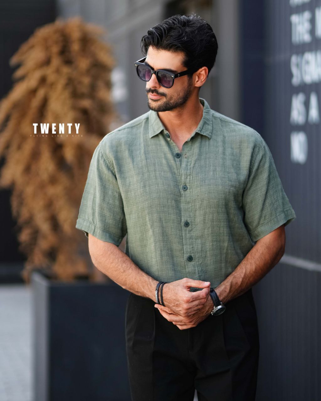 پیراهن لنین آستین کوتاه BMS