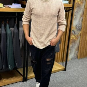 بافت یقه گرد  پارچه ترک