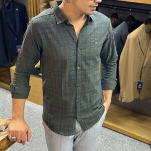 پیراهن اسپرت نخ پنبه راه راه