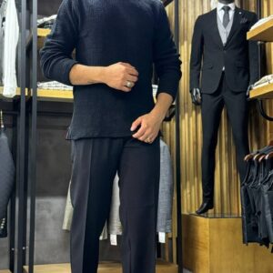 بافت گرم بالا یقه گرد  پارچه ترک