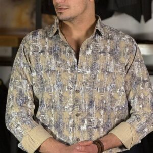 پیراهن اسپرت بیسکویتی چاپی