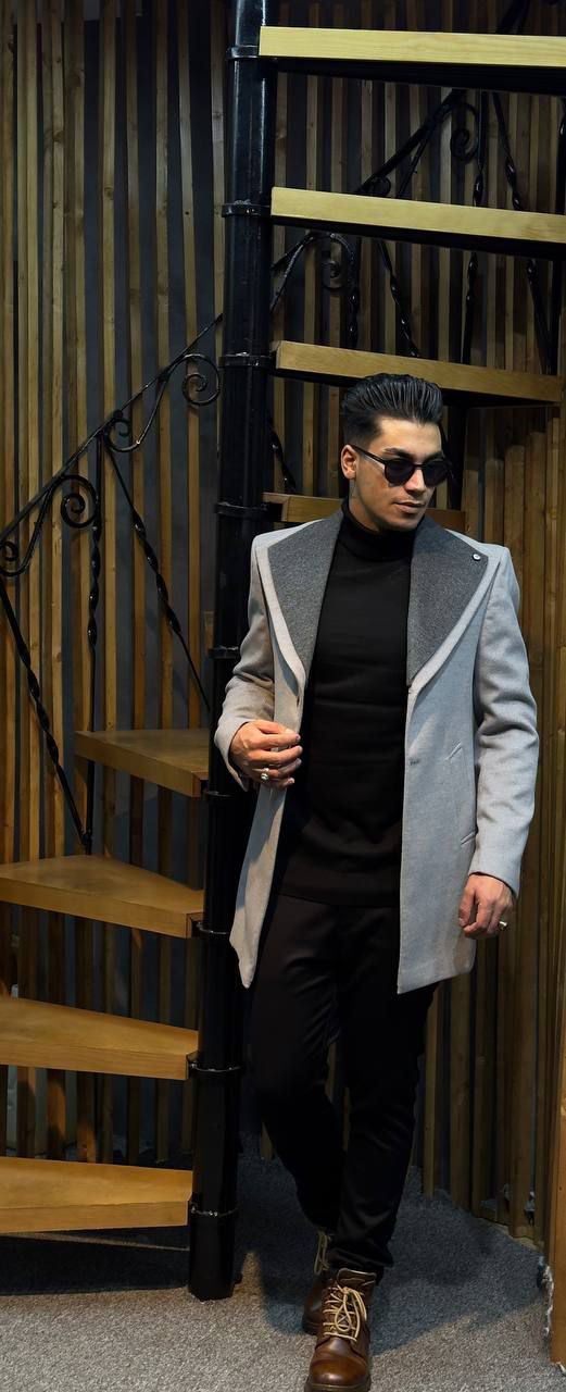 پالتو فوتر دو یقه مردانه محصول فروشگاه تونتی من