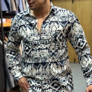 پیراهن اسپرت موهر چاپی