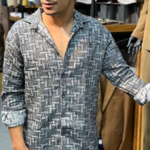 پیراهن اسپرت بوکله پشمی