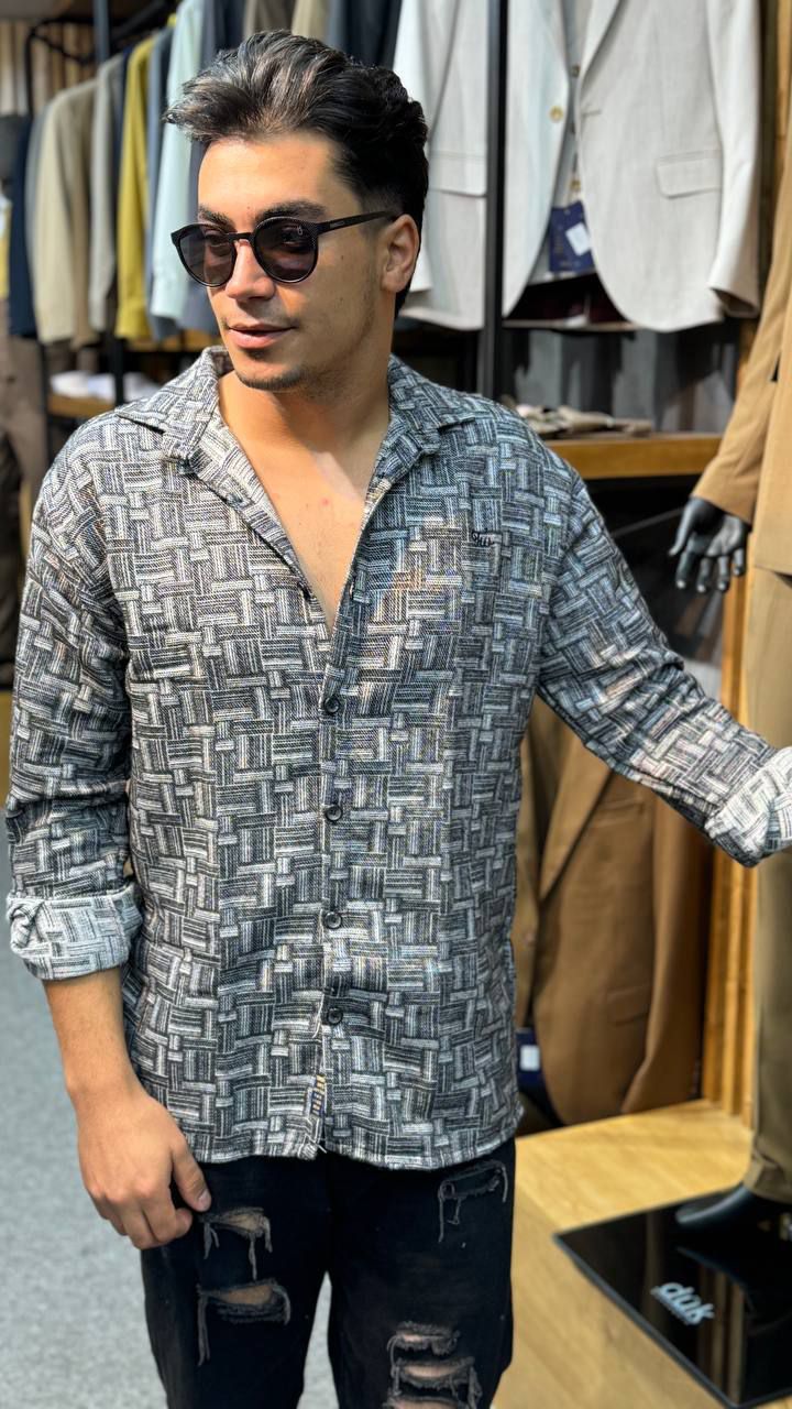 پیراهن اسپرت بوکله پشمی