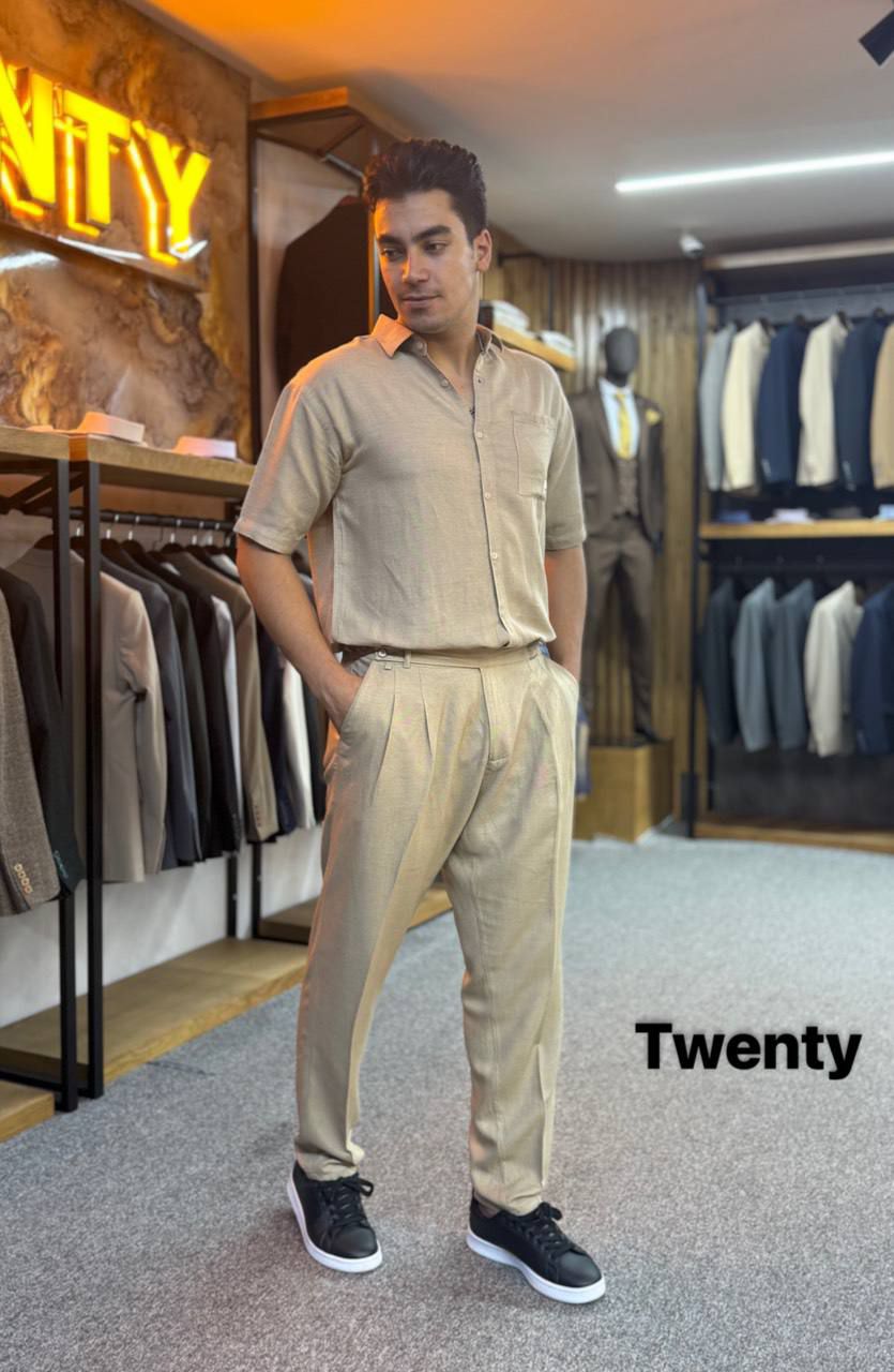 ست شلوار پیله دار مردانه و پیراهن مردانه لنین فروشگاه توانتی من