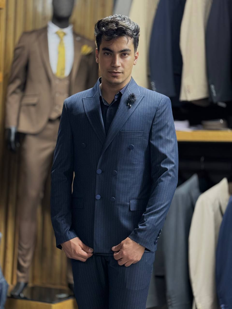 کت شلوار دبل برست دیپلمات فروشگاه توانتی من