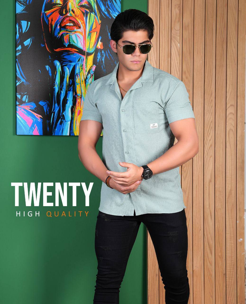 پیراهن آستین کوتاه آیراش یقه انگلیسی فروشگاه توانتی من