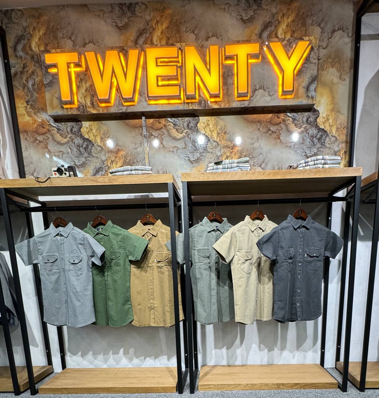 پیراهن آستین کوتاه کتان کش دوجیب توانتی من